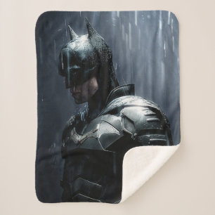 De Batman in de regen Sherpa Deken