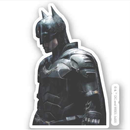 De Batman in de regen Sticker (Voorkant)