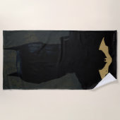 De Batman Met Gouden Vleermuissymbool Strandlaken (Voorkant)