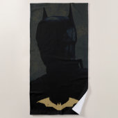 De Batman Met Gouden Vleermuissymbool Strandlaken (Voorkant)