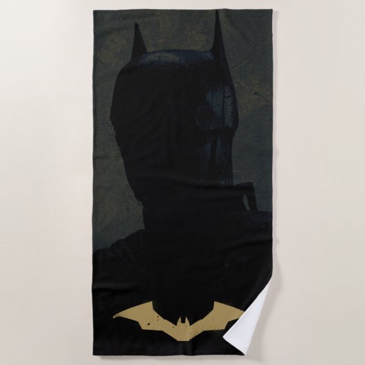 De Batman Met Gouden Vleermuissymbool Strandlaken (Voorkant)