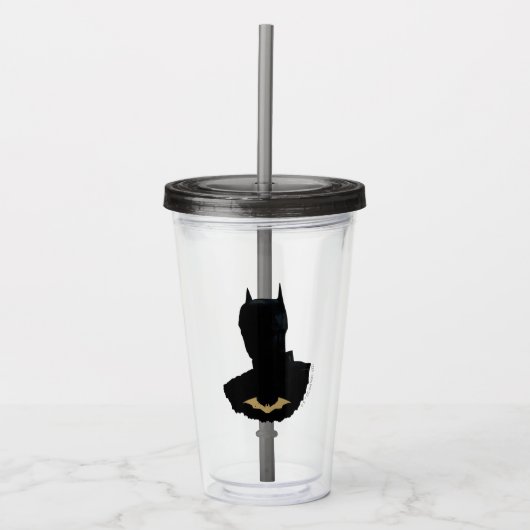 De Batman met het symbool Golden Bat Acryl Drinkbeker (Voorkant)