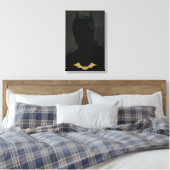 De Batman met het symbool Golden Bat Canvas Afdruk (Insitu (Slaapkamer))