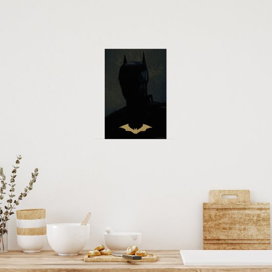 De Batman met het symbool Golden Bat Poster (Keuken)
