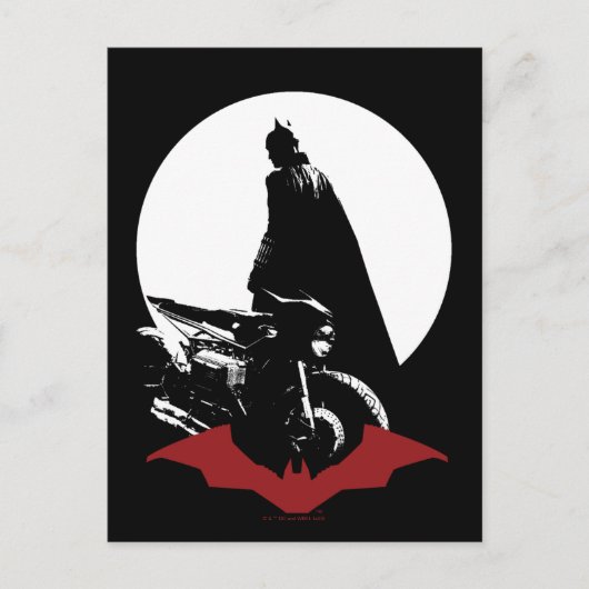 De Batman Motorcycle Silhouette Briefkaart (Voorkant)