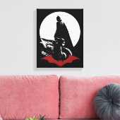 De Batman Motorcycle Silhouette Canvas Afdruk (Insitu (Woonkamer))