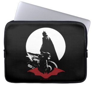 De Batman Motorcycle Silhouette Laptop Sleeve