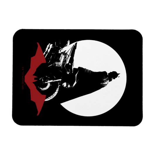 De Batman Motorcycle Silhouette Magneet (Horizontaal)