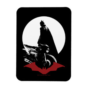 De Batman Motorcycle Silhouette Magneet