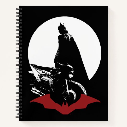 De Batman Motorcycle Silhouette Notitieboek (Voorkant)