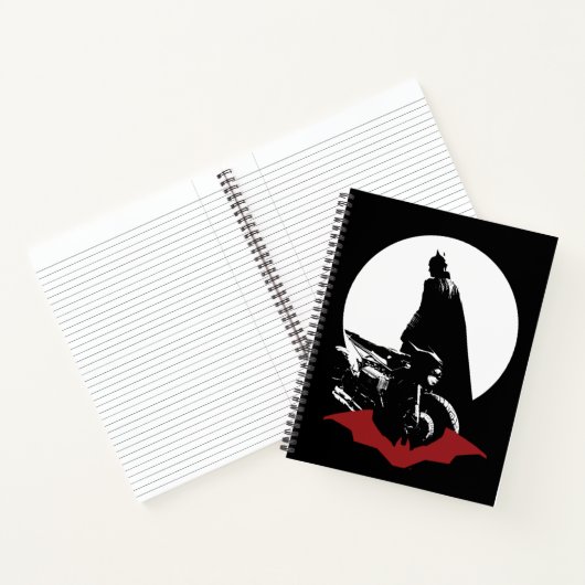 De Batman Motorcycle Silhouette Notitieboek (Binnen)