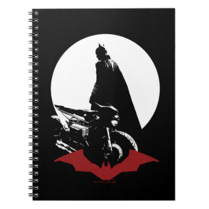 De Batman Motorcycle Silhouette Notitieboek