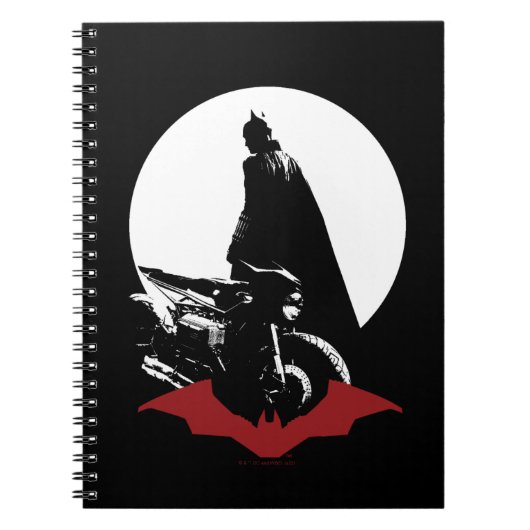 De Batman Motorcycle Silhouette Notitieboek (Voorkant)
