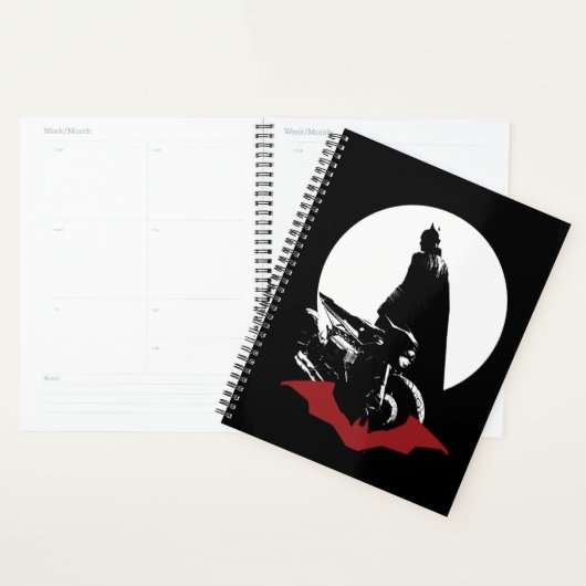 De Batman Motorcycle Silhouette Planner (Display)