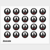De Batman Motorcycle Silhouette Ronde Sticker (Vel)
