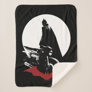 De Batman Motorcycle Silhouette Sherpa Deken
