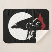 De Batman Motorcycle Silhouette Sherpa Deken (Voorkant (horizontaal))