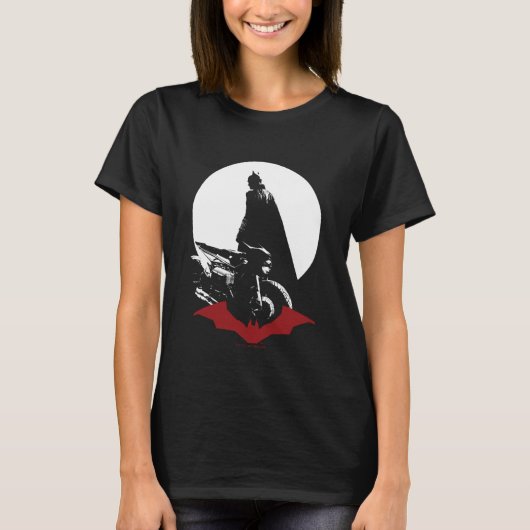 De Batman Motorcycle Silhouette T-shirt (Voorkant)