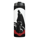 De Batman Motorcycle Silhouette Thermosbeker (Voorkant)