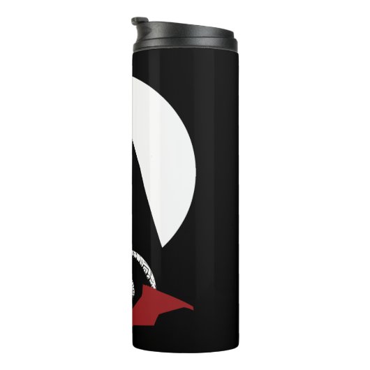 De Batman Motorcycle Silhouette Thermosbeker (Geroteerd rechts)
