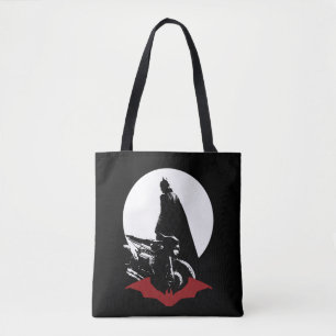 De Batman Motorcycle Silhouette Tote Bag