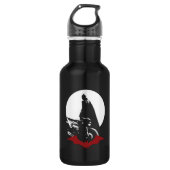 De Batman Motorcycle Silhouette Waterfles (Voorkant)