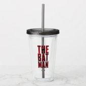 De Batman Typography Cutout Acryl Drinkbeker (Voorkant)