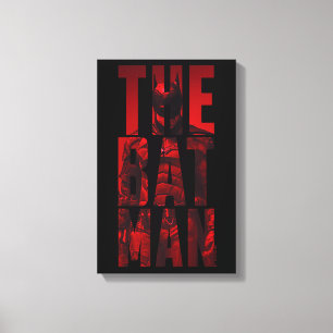 De Batman Typography Cutout Canvas Afdruk