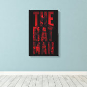 De Batman Typography Cutout Canvas Afdruk (Insitu (Houten vloer))