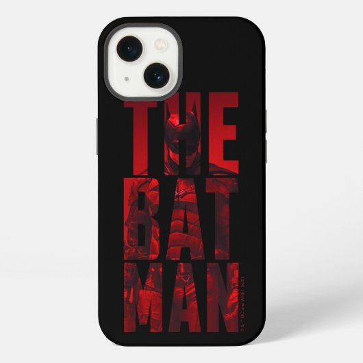De Batman Typography Cutout iPhone Hoesje (Achterkant)