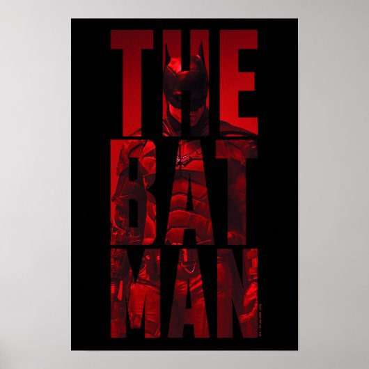 De Batman Typography Cutout Poster (Voorkant)