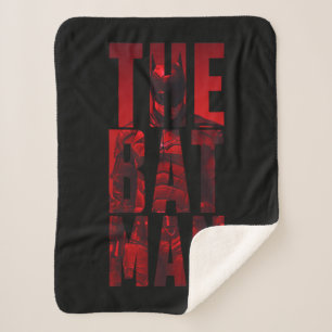 De Batman Typography Cutout Sherpa Deken