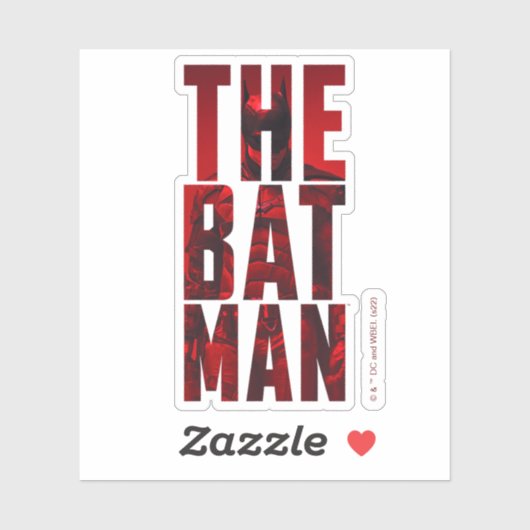 De Batman Typography Cutout Sticker (Vel)