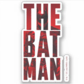 De Batman Typography Cutout Sticker (Voorkant)
