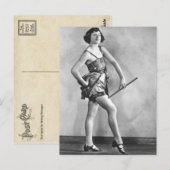 De  Baton Twirler Vaudeville Dancer Briefkaart (Voorkant / Achterkant)