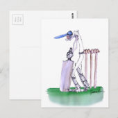 DE BATSMAN-cricket, tonienfernandes Briefkaart (Voorkant / Achterkant)