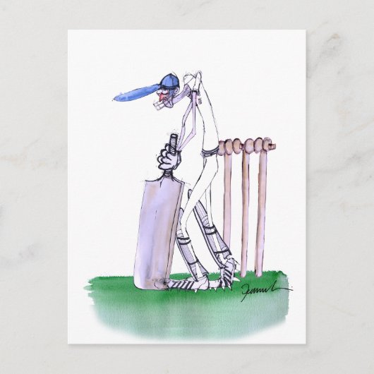 DE BATSMAN-cricket, tonienfernandes Briefkaart (Voorkant)