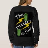 "De batterij is vol" Trui (Achterkant)