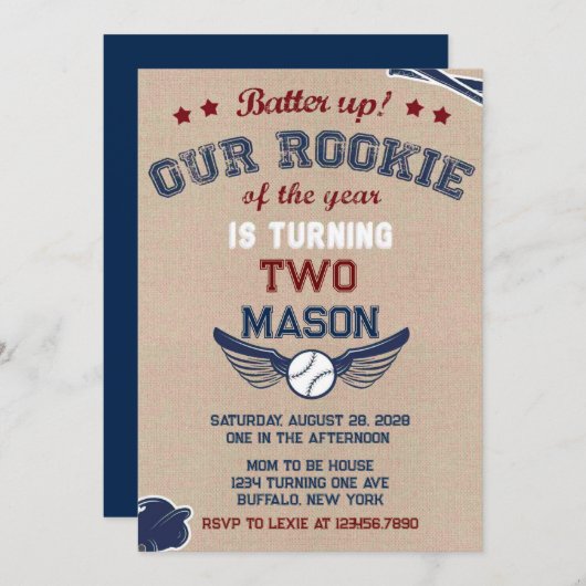 De batterij omhoog ons kleine koekje draait twee kaart (Voorkant / Achterkant)