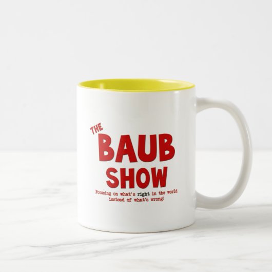 De Baub Show 15 oz koffie-Mok Tweekleurige Koffiemok (Rechts)