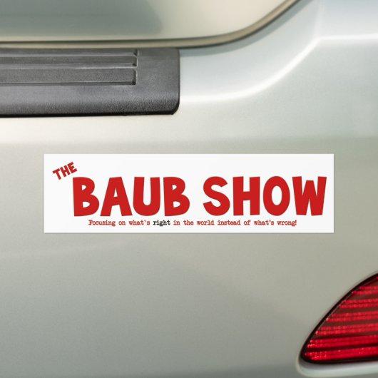 De Baub Show Bumpersticker (Op auto)