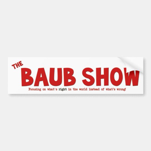 De Baub Show Bumpersticker (Voorkant)