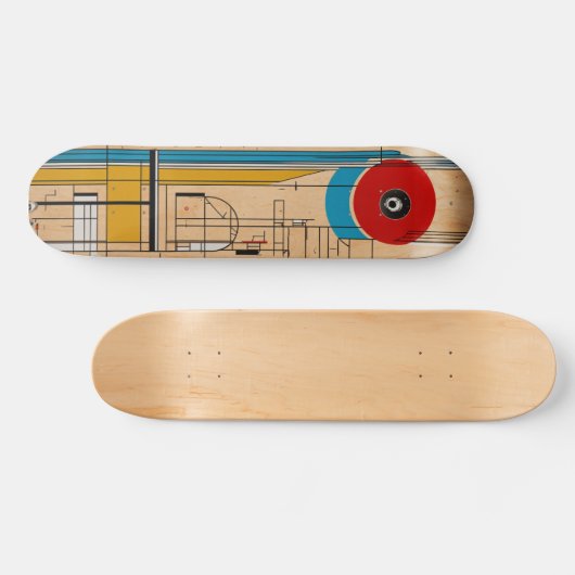 de Bauhaus geest in elke kickflip en grind Persoonlijk Skateboard (Horizontaal)