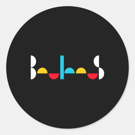 De Bauhaus School 1919 1933 Ronde Sticker (Voorkant)