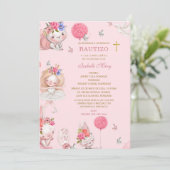 De Bautizo y Primer Cumpleaños Para Niña Kaart (Staand voorkant)