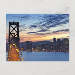 De Bay Bridge vanuit Treasure Island Briefkaart