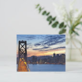 De Bay Bridge vanuit Treasure Island Briefkaart (Staand voorkant)