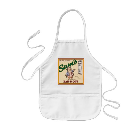 De BBQ Apron van Sam's kind Kinder Schort (Voorkant)