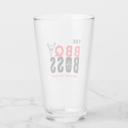 De BBQ Boss Vaderdag Glass Cup Glas (Achterkant)