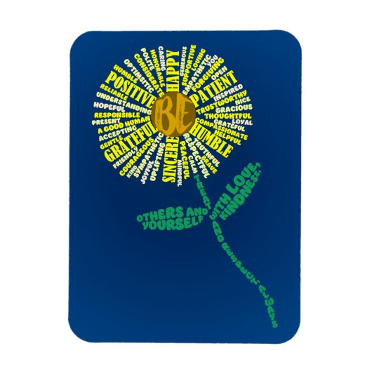 De BE-Attitudes Magneet (geel) (Verticaal)